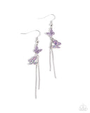 Aerial Affection Purple ✧ Iridescent Butterfly Earrings