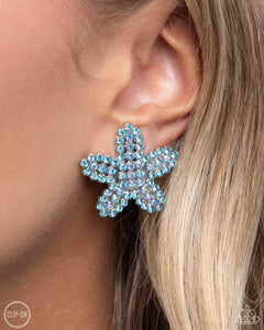 Blue,Earrings Clip-On,Iridescent,Starfish Serenade Blue ✧ Iridescent Clip-On Earrings