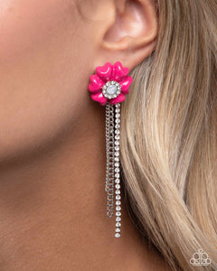 Earrings Post,Pink,Floral Fuel Pink ✧ Post Earrings