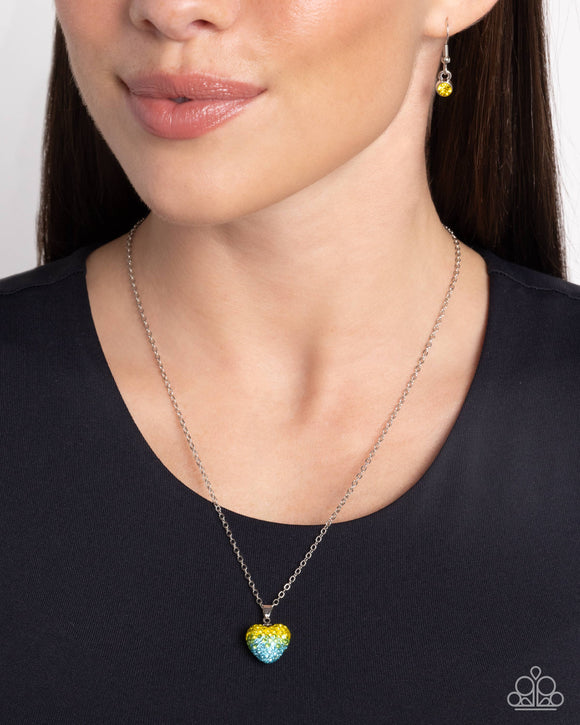 Esteemed Empire Yellow ✧ Ombré Heart Necklace