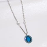 Manufactured Majesty Blue ✧ Iridescent Necklace