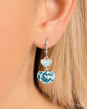 Delightful Valentines Day Blue ✧ Iridescent Heart Hoop Earrings