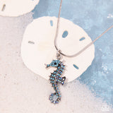 Seahorse Shanty Blue ✧ Iridescent Necklace