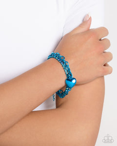 Blue,Bracelet Clasp,Hearts,Valentine's Day,Affectionate Accent Blue ✧ Heart Bracelet