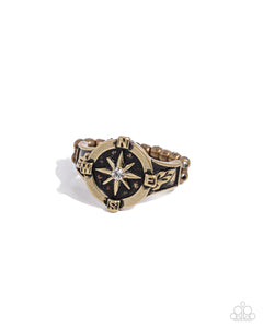 Brass,Ring Skinny Back,Cultured Compass Brass ✧ Ring