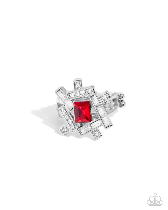 Tastefully Tilted Red ✧ Ring