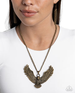 Brass,Necklace Short,Edgy Eagle Brass ✧ Necklace