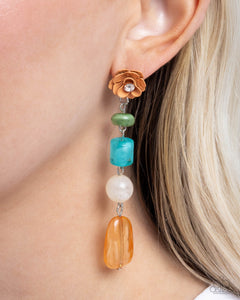 Blue,Earrings Post,Green,Multi-Colored,Orange,Turquoise,White,Meditative Magic Multi ✧ Post Earrings