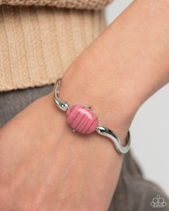 Bracelet Cuff,Pink,Striped Sensation Pink ✧ Cuff Bracelet