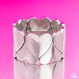 Sweetheart Setting Silver ✧ Heart Stretch Bracelet