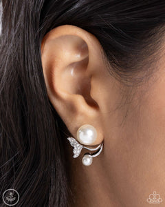 Earrings Jacket,White,Modular Mermaid White ✧ Post Jacket Earrings