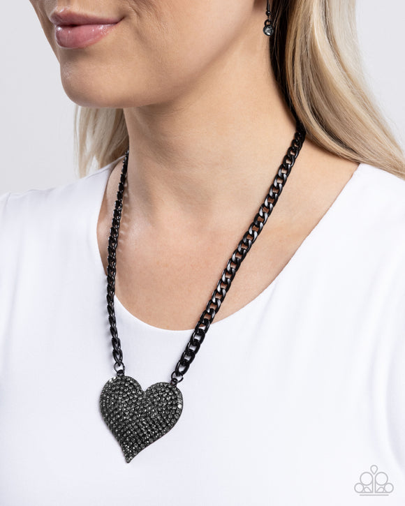 Affectionate Action Black ✧ Hematite Heart Necklace