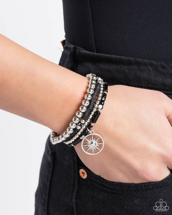 Nuanced Navigator Black ✧ Stretch Bracelet