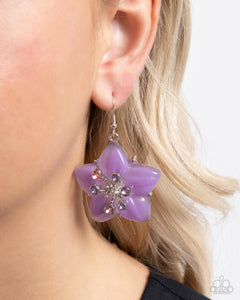 Earrings Fish Hook,Purple,Summer Sprigs Purple ✧ Earrings