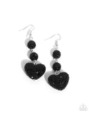 Vision in Shimmer Black ✧ Heart Earrings