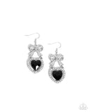 Adorable Allure Black ✧ Heart Earrings