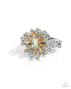 Green,Iridescent,Orange,Ring Wide Back,Decadent Display Green ✧ Iridescent Ring