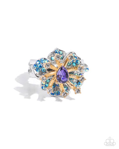 Blue,Gold,Iridescent,Purple,Ring Wide Back,Decadent Display Purple ✧ Iridescent Ring