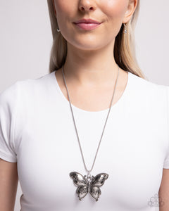 Butterfly,Necklace Medium,Necklace Short,Silver,Aerial Attraction Silver ✧ Butterfly Necklace