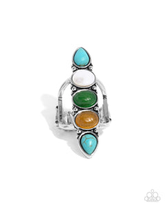 Green,Multi-Colored,Ring Wide Back,Turquoise,White,I See Your Point Green ✧ Ring