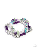 Stony Sequence Purple ✧ Stretch Bracelet