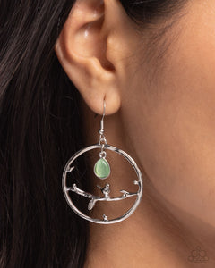 Cat's Eye,Earrings Fish Hook,Green,Picturesque Scene Green ✧ Cat's Eye Earrings