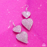 Never Enough Sparkle Pink ✧ Heart Earrings