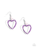 Acceptable Affection Purple ✧ Heart Earrings