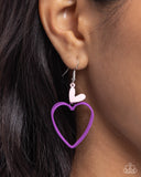 Acceptable Affection Purple ✧ Heart Earrings