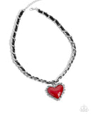 Austere Attraction Red ✧ Heart Necklace