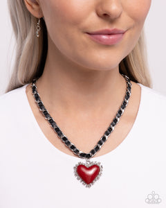 Favorite,Hearts,Necklace Short,Red,Valentine's Day,Austere Attraction Red ✧ Heart Necklace