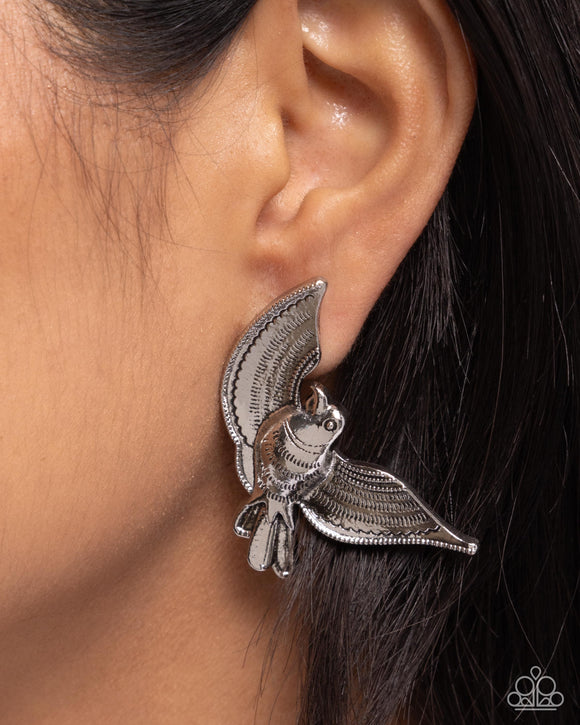 Bird of PLAY Silver ✧ Post Earrings