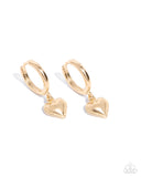 Emotive Elegance Gold ✧ Heart Hinge Hoop Earrings