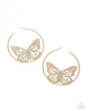 Aerial Alias Gold ✧ Butterfly Hoop Earrings