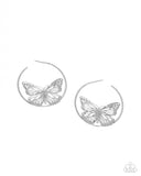 Aerial Alias Silver ✧ Butterfly Hoop Earrings