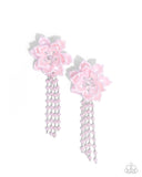 Lotus Length Pink ✧ Post Earrings