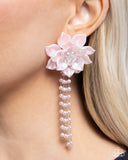 Lotus Length Pink ✧ Post Earrings