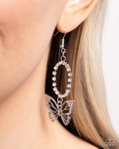 Butterfly,Earrings Fish Hook,Pink,Aerial Avenue Pink ✧ Butterfly Earrings