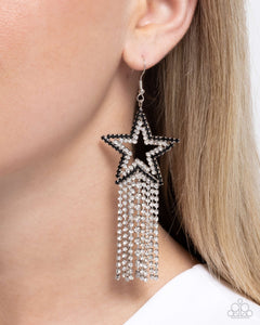 Black,Earrings Fish Hook,Stars,Sunset Superstar Black ✧ Star Earrings