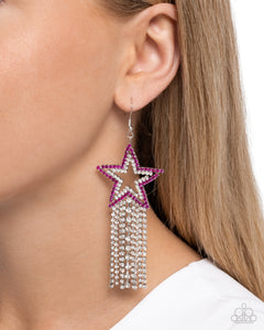 Earrings Fish Hook,Pink,Stars,Sunset Superstar Pink ✧ Star Earrings