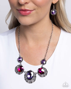 Necklace Short,Pink,Purple,City Color Purple ✧ Necklace