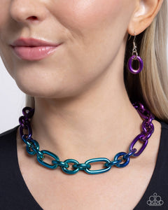 Blue,Favorite,Necklace Short,Purple,Nuanced Nightlife Purple ✧ Ombre Necklace