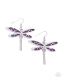 Dragonfly Descent Purple ✧ Earrings