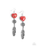 Free-Spirited Fame Red ✧ Heart Earrings