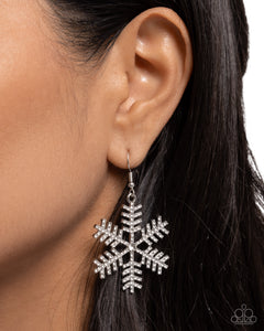 Earrings Fish Hook,Favorite,Holiday,White,Snowflake Shimmer White ✧ Earrings