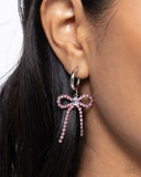 Whispering Whimsy Pink ✧ Bow Hoop Earrings