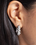 Paved in Glitz White ✧ Hinged Hoop Earrings