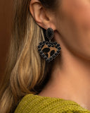 Whimsical Wrangler Black ✧ Heart Post Earrings