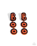 Halloween Bash Orange ✧ Seed Bead Post Earrings