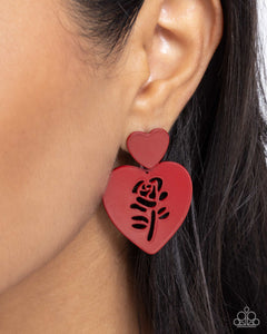 Earrings Post,Red,Showstopping Silhouette Red ✧ Post Earrings